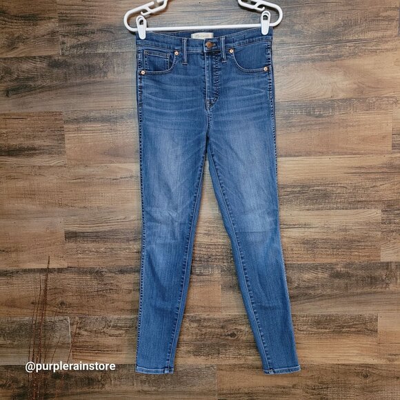 Madewell Jeans Size 28 Skinny 10" High Rise Tummy Control Danny Wash G7391 - Picture 1 of 12